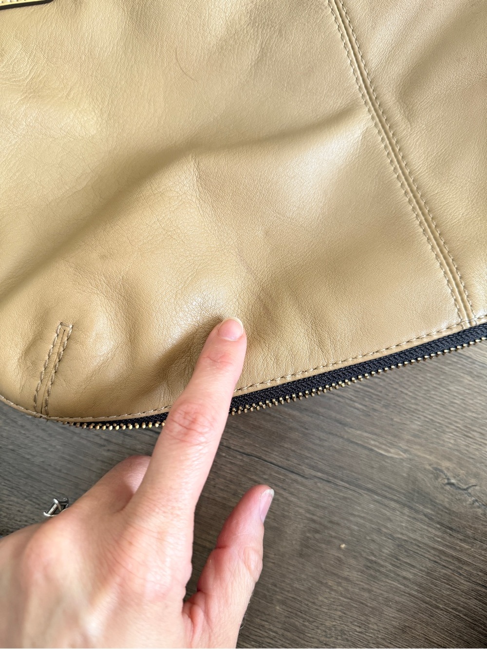 Coach Bonnie Foldover Tan Leather Shoulder Bag - Picture 11 of 16